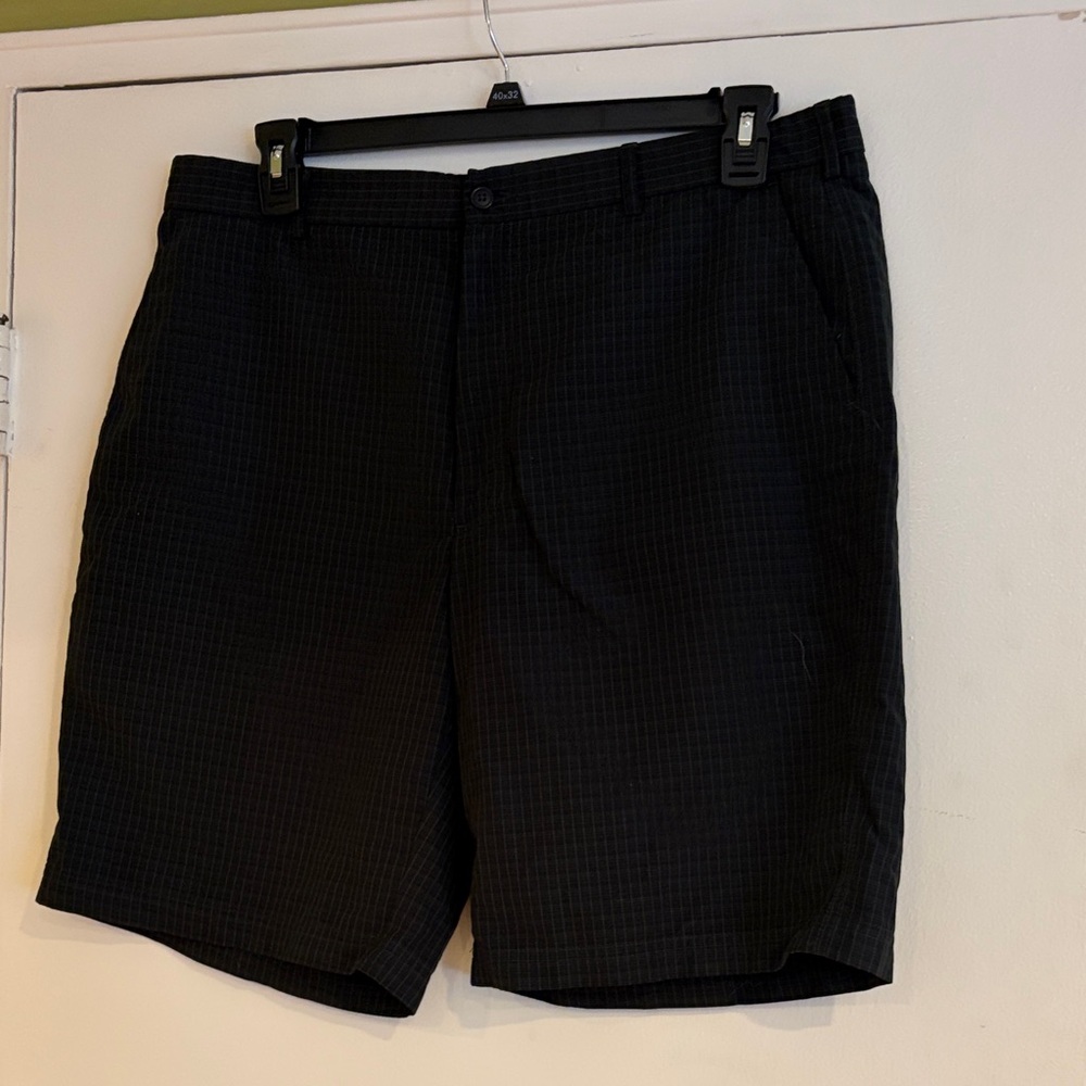 Pebble Beach Black Flat Front Shorts
